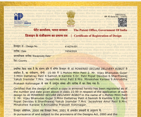 Patent Certificate,