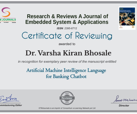 Certificate of Reviewing