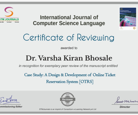 Certificate of Reviewing 