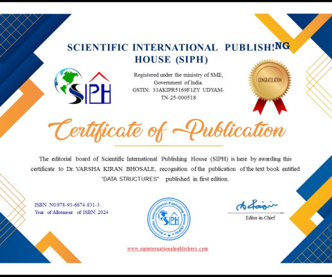 Book publication certificate 